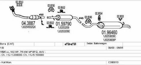 MTS C380013002804 - Система выпуска ОГ autosila-amz.com