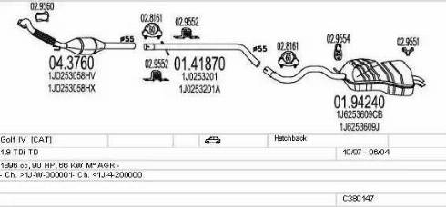 MTS C380147002948 - Система выпуска ОГ autosila-amz.com