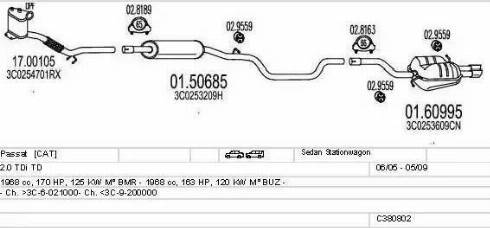 MTS C380802011043 - Система выпуска ОГ autosila-amz.com