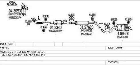 MTS C380305003158 - Система выпуска ОГ autosila-amz.com