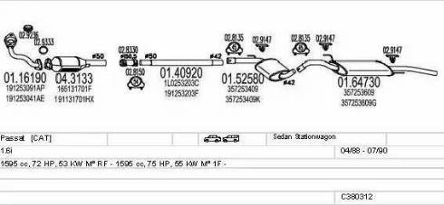 MTS C380312003168 - Система выпуска ОГ autosila-amz.com