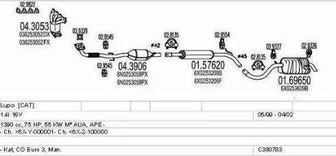 MTS C380783010824 - Система выпуска ОГ autosila-amz.com