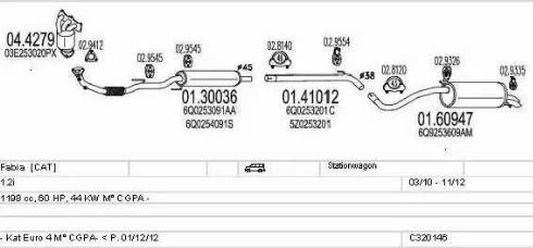 MTS C320146028365 - Система выпуска ОГ autosila-amz.com