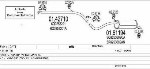 MTS C320133024970 - Система выпуска ОГ autosila-amz.com