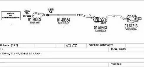 MTS C320125022954 - Система выпуска ОГ autosila-amz.com