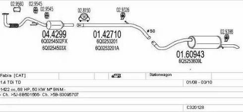 MTS C320128024366 - Система выпуска ОГ autosila-amz.com