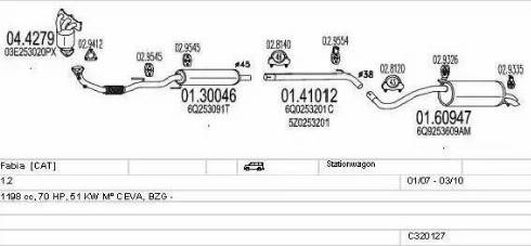 MTS C320127024365 - Система выпуска ОГ autosila-amz.com