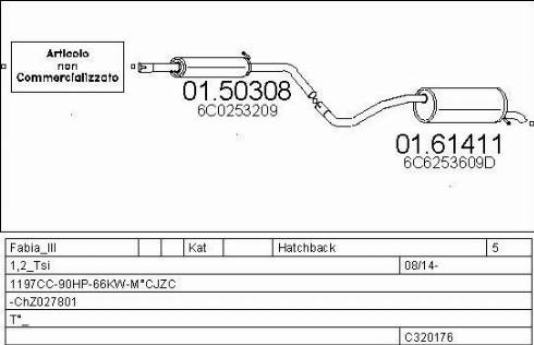 MTS C320176030320 - Система выпуска ОГ autosila-amz.com