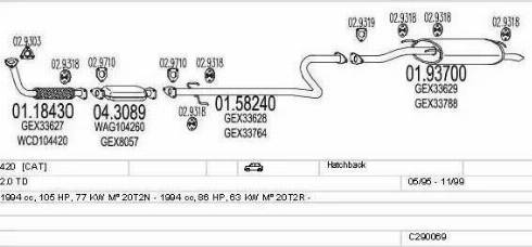 MTS C290069003524 - Система выпуска ОГ autosila-amz.com