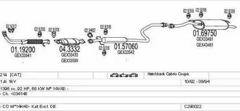 MTS C290022003463 - Система выпуска ОГ autosila-amz.com