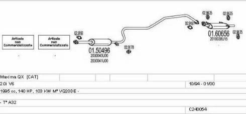 MTS C240054004525 - Система выпуска ОГ autosila-amz.com