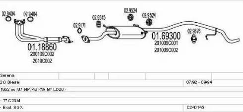 MTS C240145004624 - Система выпуска ОГ autosila-amz.com