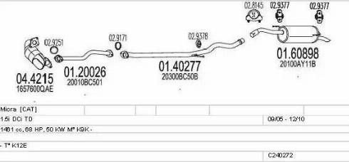 MTS C240272010493 - Система выпуска ОГ autosila-amz.com