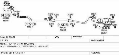 MTS C250928012343 - Система выпуска ОГ autosila-amz.com