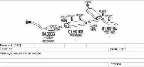 MTS C250458005644 - Система выпуска ОГ autosila-amz.com