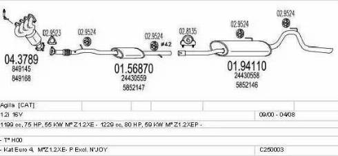 MTS C250003003381 - Система выпуска ОГ autosila-amz.com