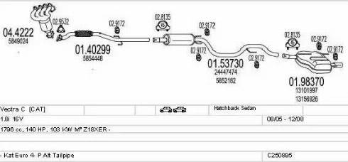 MTS C250895009260 - Система выпуска ОГ autosila-amz.com