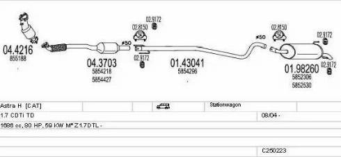 MTS C250223005352 - Система выпуска ОГ autosila-amz.com