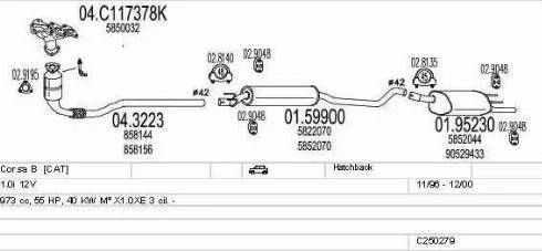 MTS C250279005414 - Система выпуска ОГ autosila-amz.com