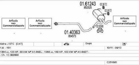 MTS C251095024205 - Система выпуска ОГ autosila-amz.com