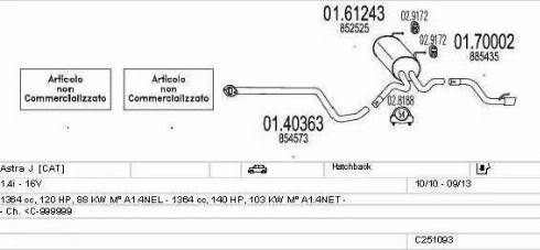 MTS C251093024145 - Система выпуска ОГ autosila-amz.com