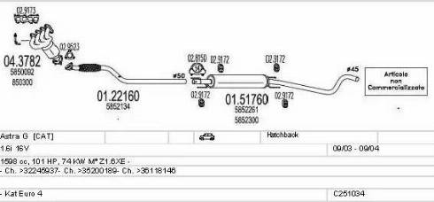 MTS C251034018145 - Система выпуска ОГ autosila-amz.com