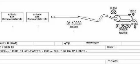 MTS C251075022865 - Система выпуска ОГ autosila-amz.com