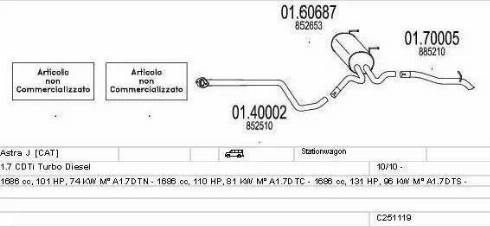 MTS C251119027845 - Система выпуска ОГ autosila-amz.com