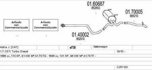 MTS C251120027849 - Система выпуска ОГ autosila-amz.com