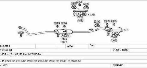 MTS C260401005536 - Система выпуска ОГ autosila-amz.com