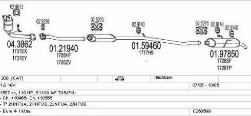 MTS C260599005958 - Система выпуска ОГ autosila-amz.com