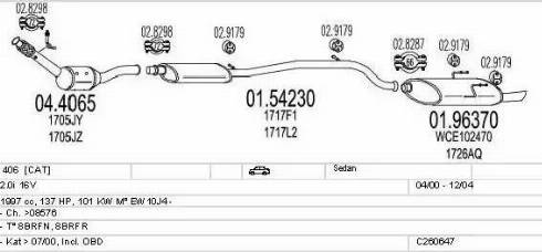 MTS C260647006578 - Система выпуска ОГ autosila-amz.com