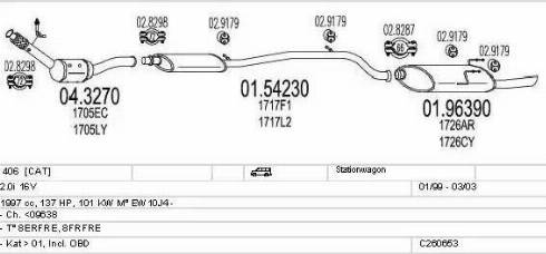 MTS C260653006586 - Система выпуска ОГ autosila-amz.com