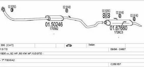 MTS C260167006066 - Система выпуска ОГ autosila-amz.com