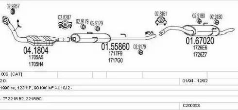 MTS C260363006278 - Система выпуска ОГ autosila-amz.com