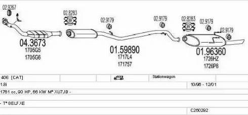 MTS C260292006200 - Система выпуска ОГ autosila-amz.com