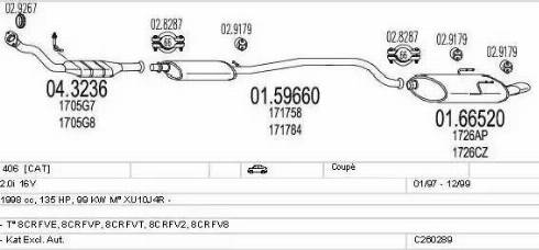 MTS C260289006197 - Система выпуска ОГ autosila-amz.com