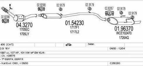 MTS C260280006186 - Система выпуска ОГ autosila-amz.com