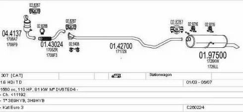 MTS C260224006123 - Система выпуска ОГ autosila-amz.com