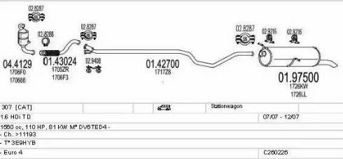 MTS C260226006125 - Система выпуска ОГ autosila-amz.com