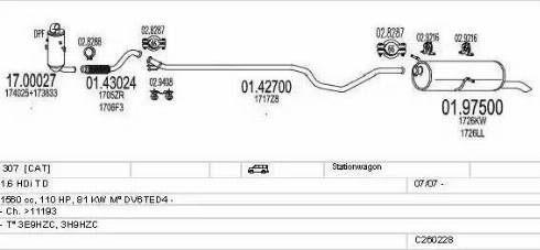 MTS C260228006127 - Система выпуска ОГ autosila-amz.com