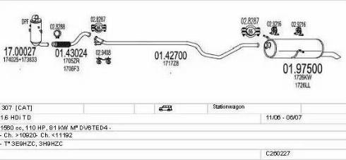 MTS C260227006126 - Система выпуска ОГ autosila-amz.com