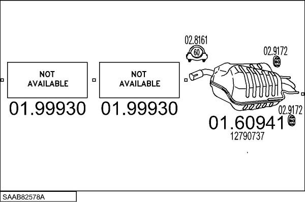 MTS SAAB82578A016827 - Система выпуска ОГ autosila-amz.com