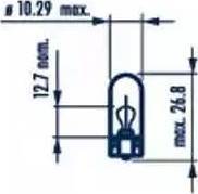 Narva 17177 - Лампа 12 V 5 W повторитель,габариты (без цоколя) W2.1x9.5d NARVA ORIGINAL кратно 10 autosila-amz.com