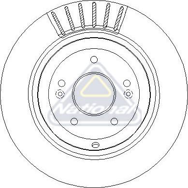 National NBD2160 - Тормозной диск autosila-amz.com