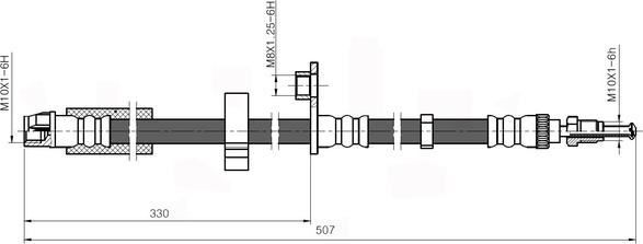 National NBH6096 - Тормозной шланг autosila-amz.com