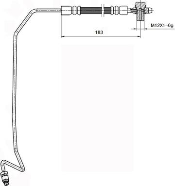 National NBH6091 - Тормозной шланг autosila-amz.com