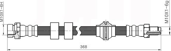 National NBH6045 - Тормозной шланг autosila-amz.com