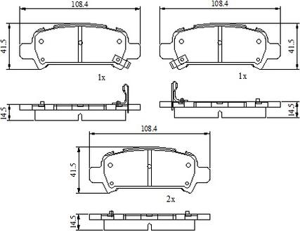 National NP3098 - Тормозные колодки, дисковые, комплект autosila-amz.com