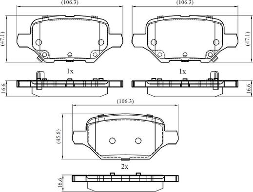 NATIONAL NP3019 - Тормозные колодки, дисковые, комплект autosila-amz.com